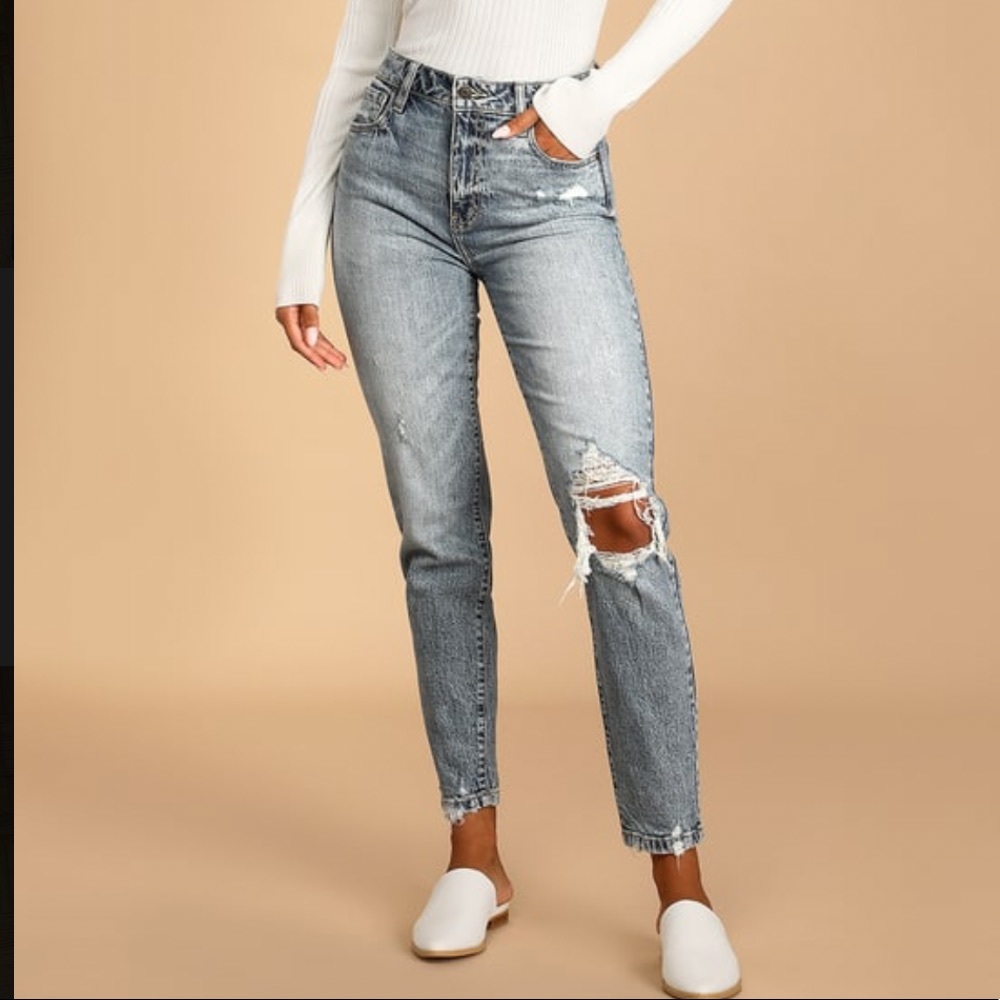 NWT: EUNINA Jeans Los Angeles- Tobi Super High Rise Mom Jean